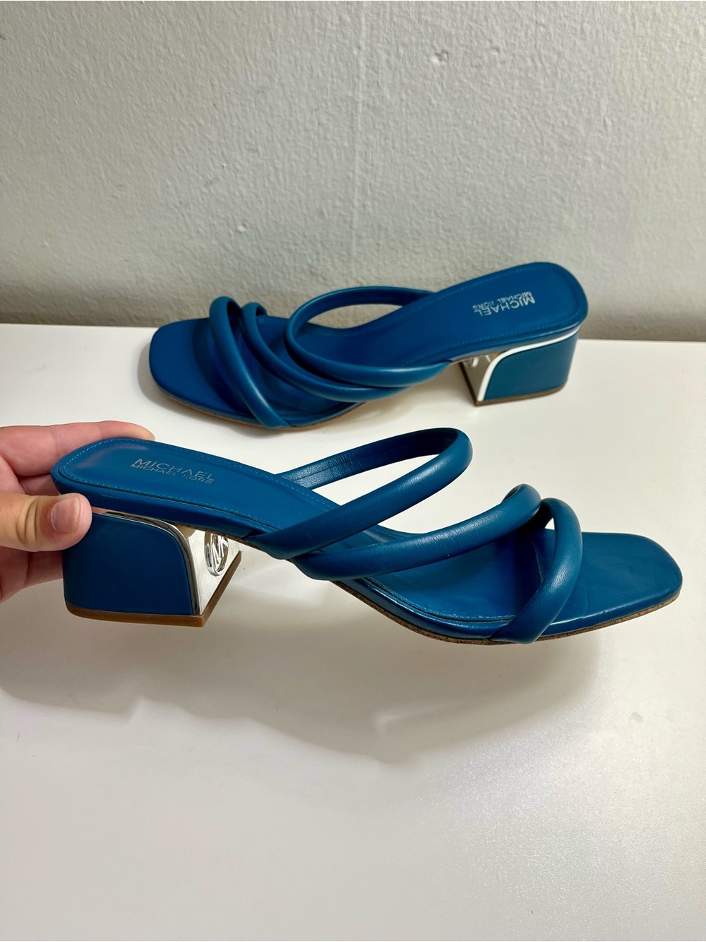 Michael Kors Lana Leather Strappy Mule Sandals Size 9